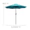 Flash Furniture Patio Set-35" Table-4 Chairs-Teal Umbrella-Base XU-DG-810060064-UB19BTL-GG - alternate 2